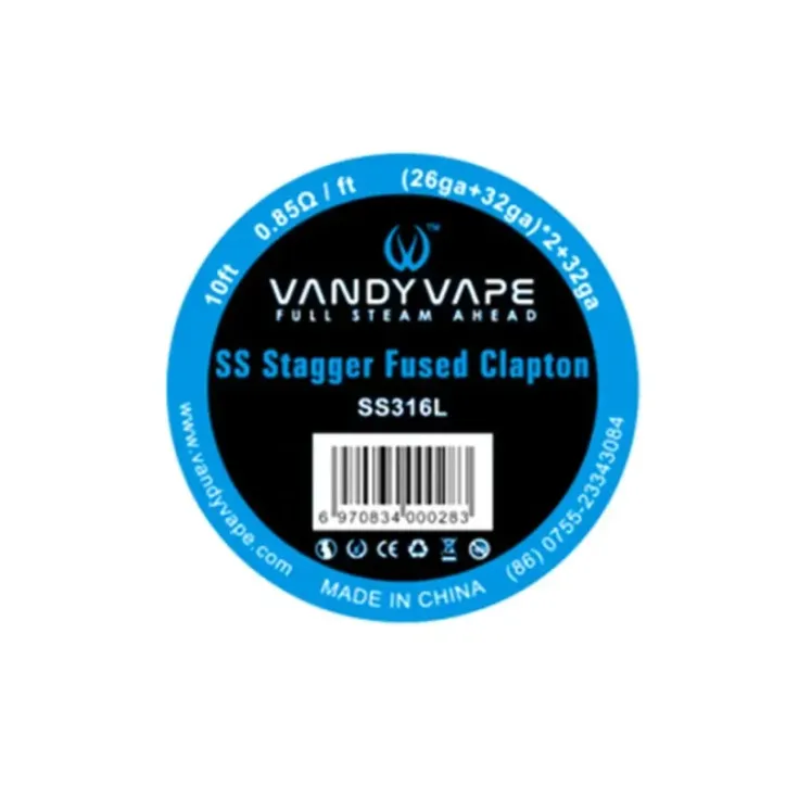 Drut VANDY VAPE SS316 Stagger 26ga+32ga, 10 stóp długości