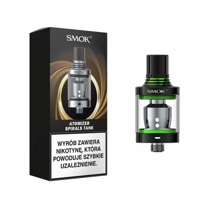 Atomizer Smok Spirals w kolorze czarnym i zielonym