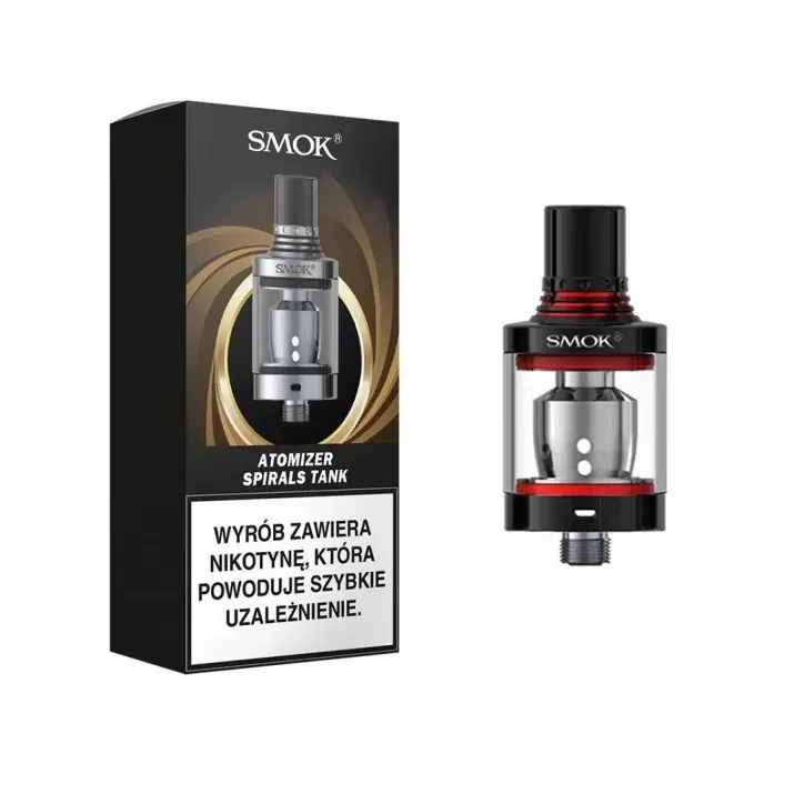 Atomizer Smok Spirals w kolorze czarnym i czerwonym