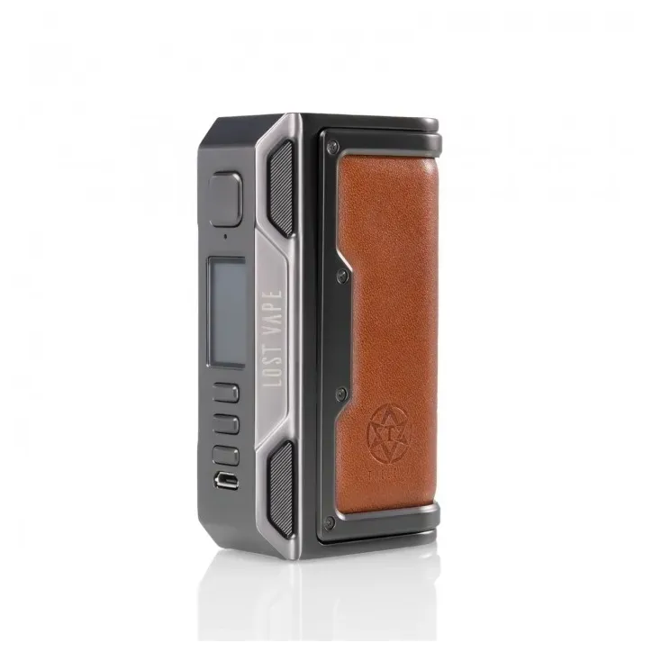 MOD Lost Vape Thelema DNA250C w kolorze Gunmetal z wykończeniem skórzanym