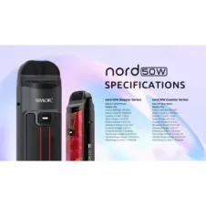 POD Smok Nord 50W w kolorze czerwonej skóry