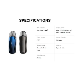 POD Vaporesso Zero 2 w kolorze Black Blue