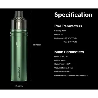 POD VooPoo Doric 60 w kolorze Olive Green