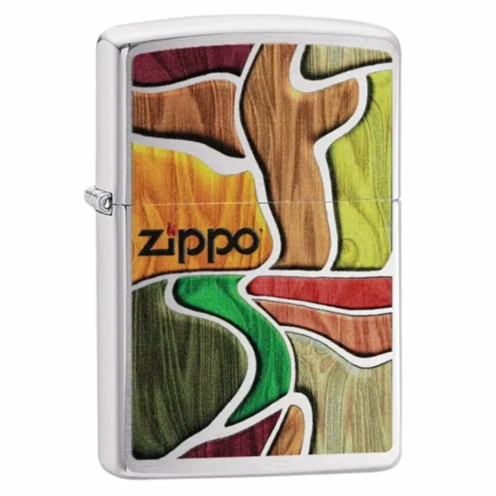 Zapalniczka ZIPPO w kolorowym drewnianym wzorze