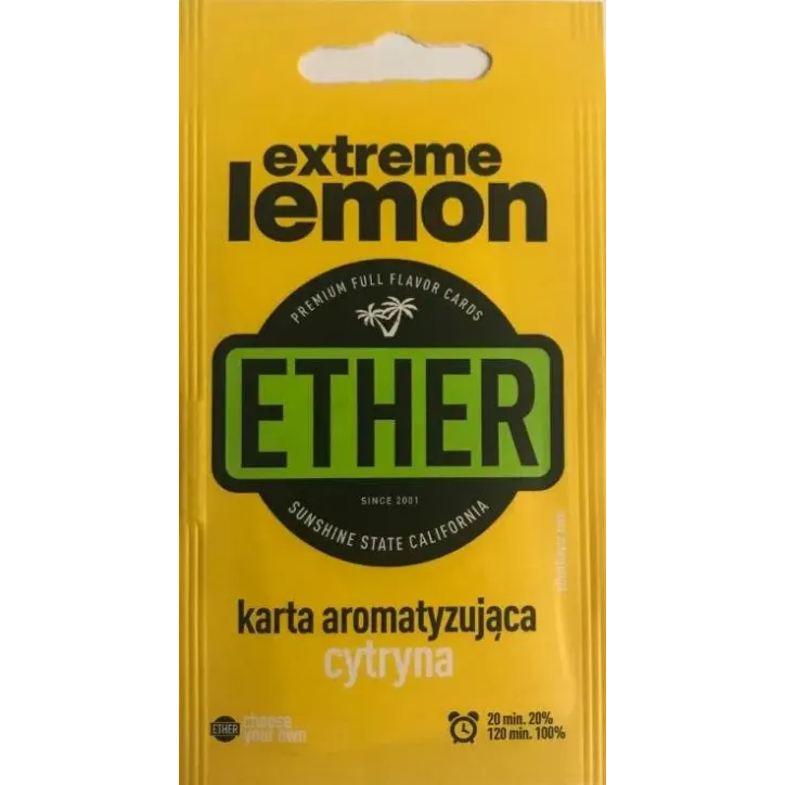 Karta aromatyzująca ETHER o smaku cytryny