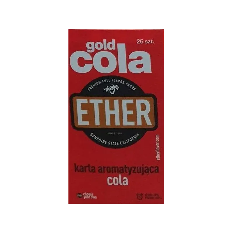 Karta/wkładka aromatyzująca ETHER - Cola - Karta/wkładka aromatyzująca ETHER - Cola -  - 1