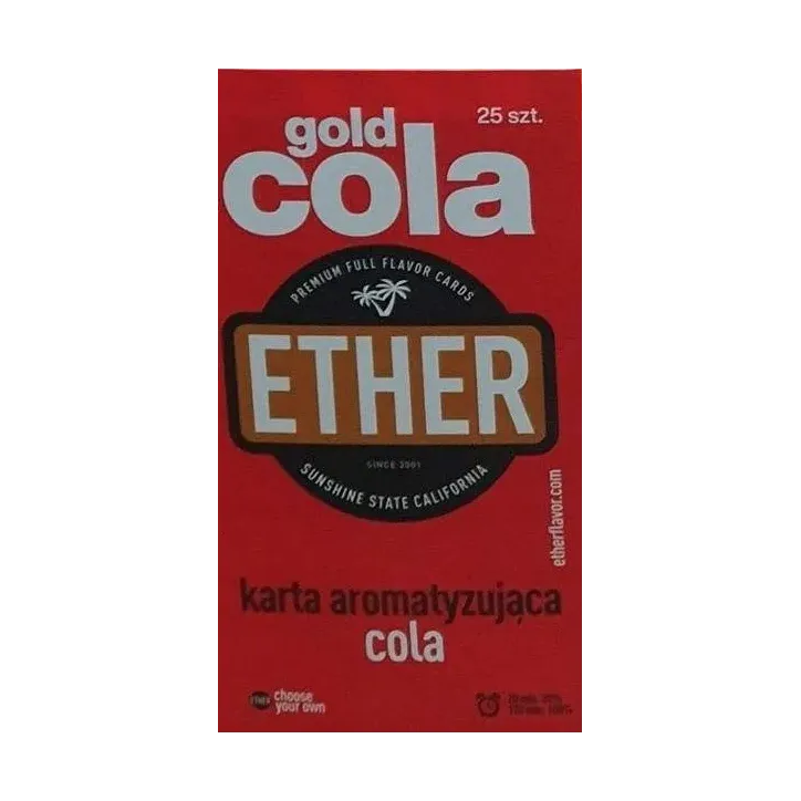 Karta aromatyzująca ETHER o smaku Cola