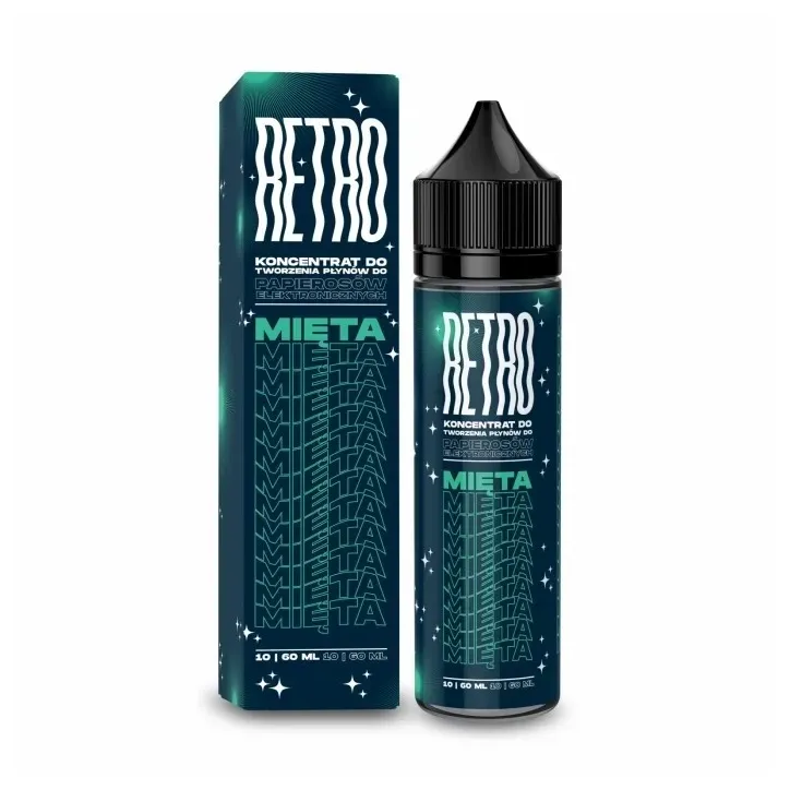 Longfill Retro Mięta - 10ml liquidu w 60ml butelce