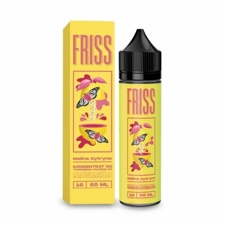 Longfill Friss o smaku Maliny i Cytryny, 10ml liquidu w 60ml butelce