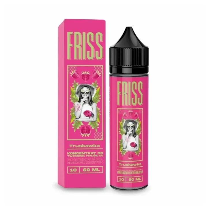 Longfill Friss o smaku truskawki - 10ml liquidu w 60ml butelce