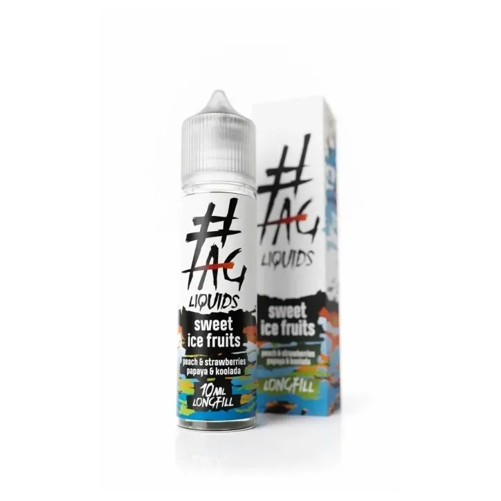 Longfill Hash TAG o smaku Sweet Ice Fruits, 60ml butelka z 10ml liquidu