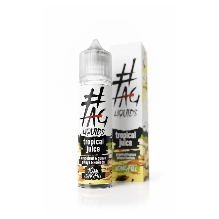 Longfill Hash TAG o smaku Tropical Juice, 60ml butelka z 10ml liquidu