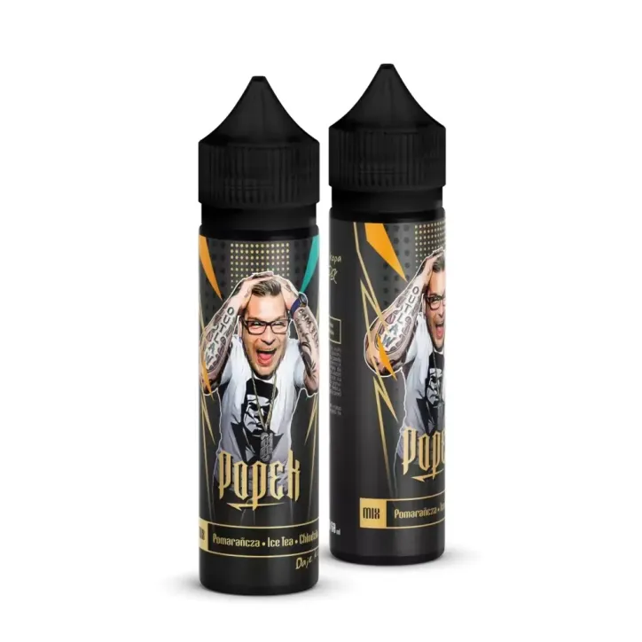 POPEK VAPE LONGFILL 10ml liquidu o smaku pomarańczy i ice tea w 60ml butelce z chłodzikiem