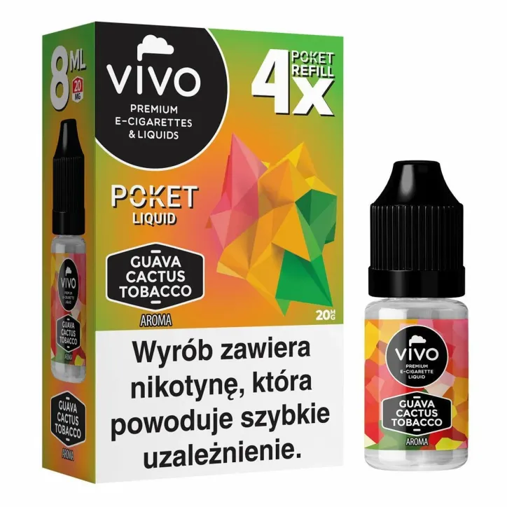 E-liquid VIVO POKET o smaku 20mg w pojemności 8ml x4