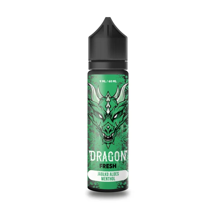 DRAGON FRESH LONGFILL 9 o smaku jabłka, aloesu i mentolu w butelce 60ml