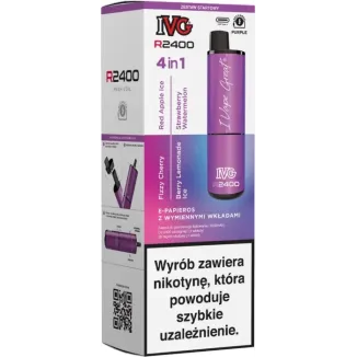 E-papieros IVG 2400 Starter Kit Purple + 4 wkłady -  -  - 73