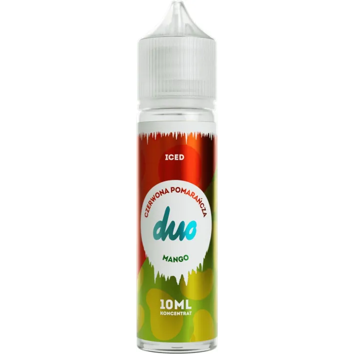 Longfill Duo ICED 10ml o smaku Czerwonej Pomarańczy i Mango z Kooladą