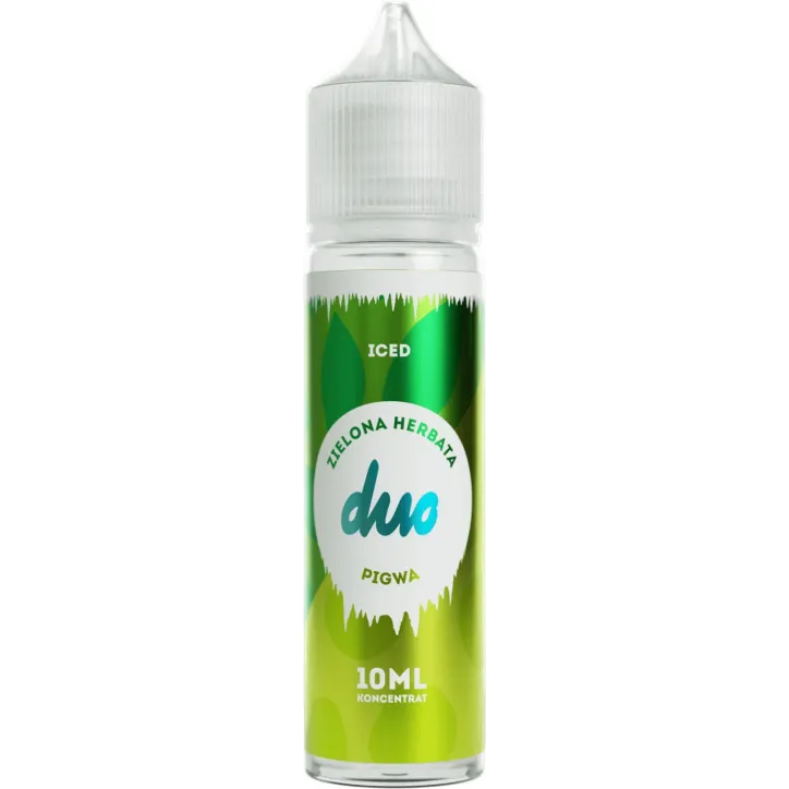 Longfill Duo ICED 10ml o smaku Zielonej Herbaty i Pigwy z Kooladą