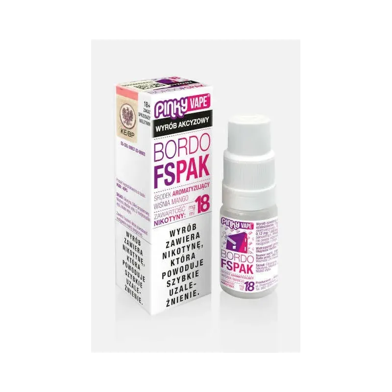 Liquid Pinky Vape 10ml - BORDO SZPAK - Wiśnia Mango-18