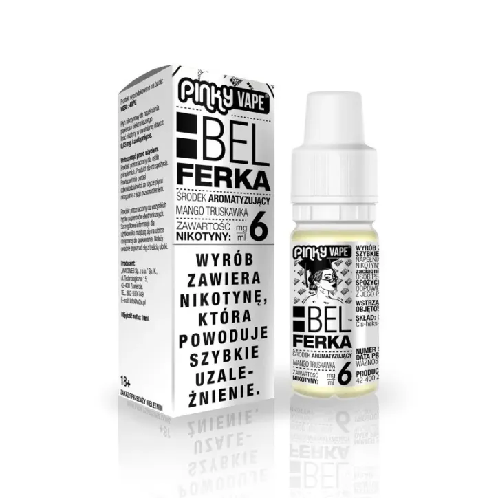 Liquid Pinky Vape 10ml o smaku Mango Truskawka - Belferka