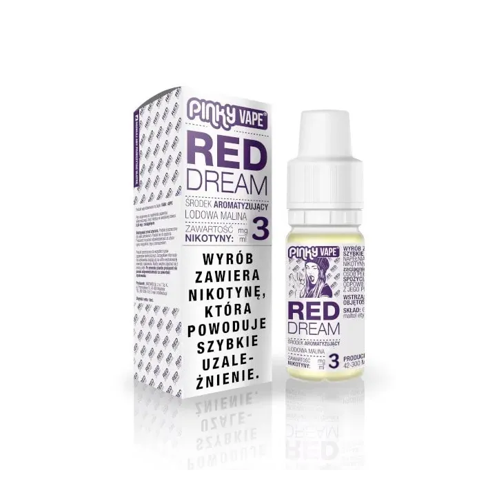 Liquid Pinky Vape 10ml o smaku lodowej maliny - Red Dream