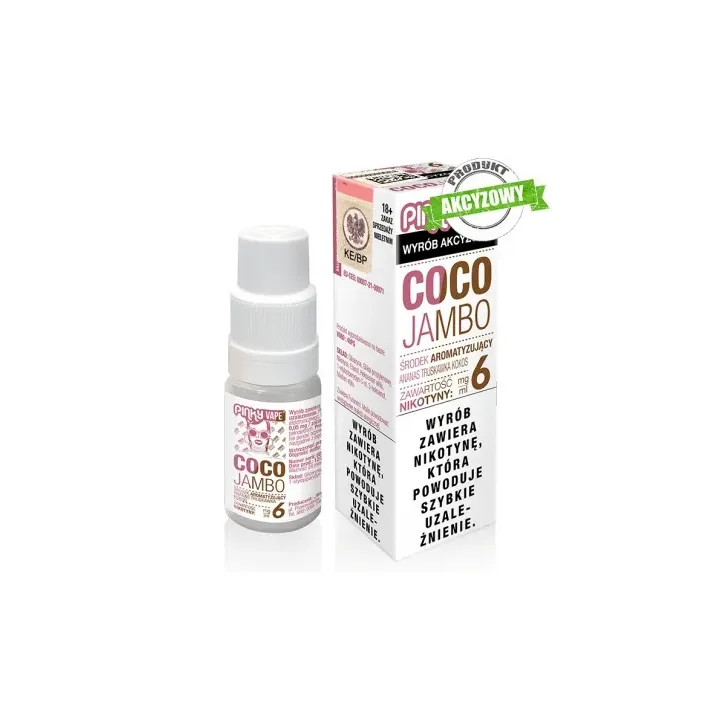 Liquid Pinky Vape 10ml o smaku truskawki, ananasa i kokosu - Coco Jambo