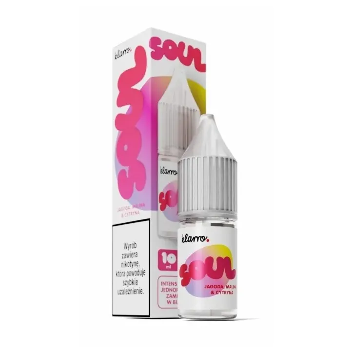 Liquid Klarro Soul Salt 10ml o smaku Jagody, Maliny i Cytryny 20mg