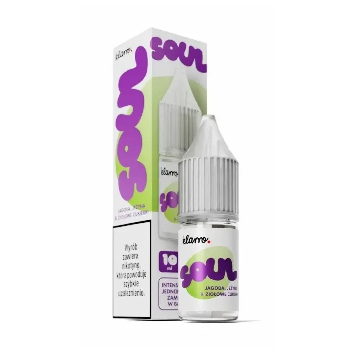 Liquid Klarro Soul Salt 10ml o smaku jagody, jeżyny i ziołowych cukierków 20mg