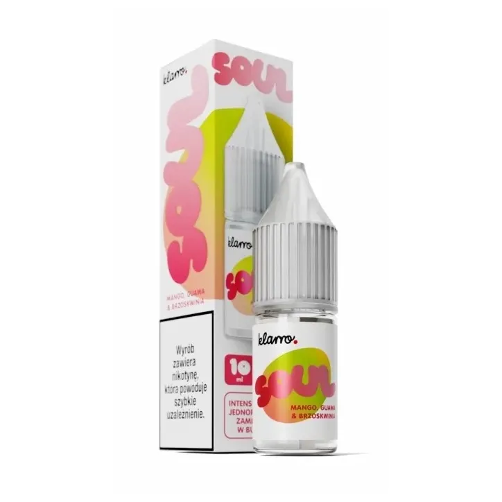 Liquid Klarro Soul Salt 10ml o smaku Mango, Brzoskwinia i Guawa 20mg