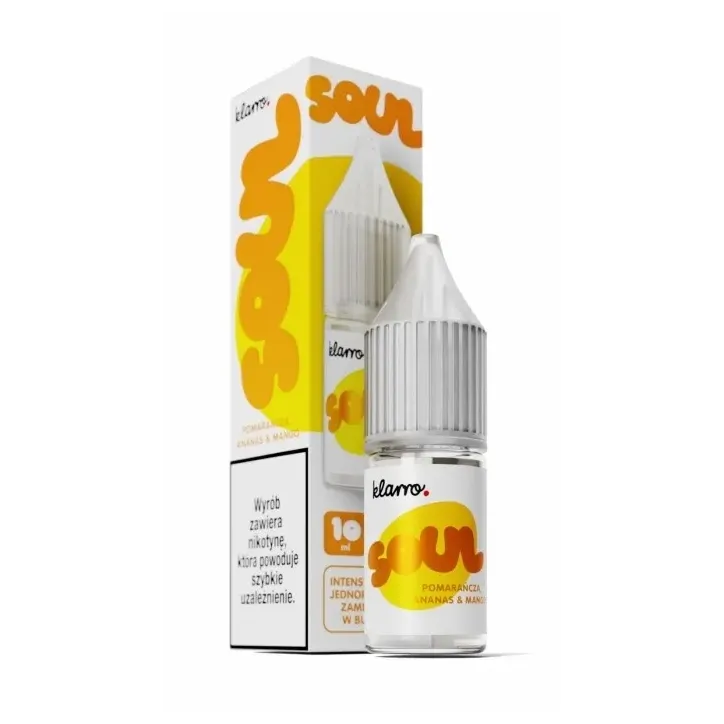 Liquid Klarro Soul Salt 10ml o smaku Pomarańcza Ananas Mango 20mg