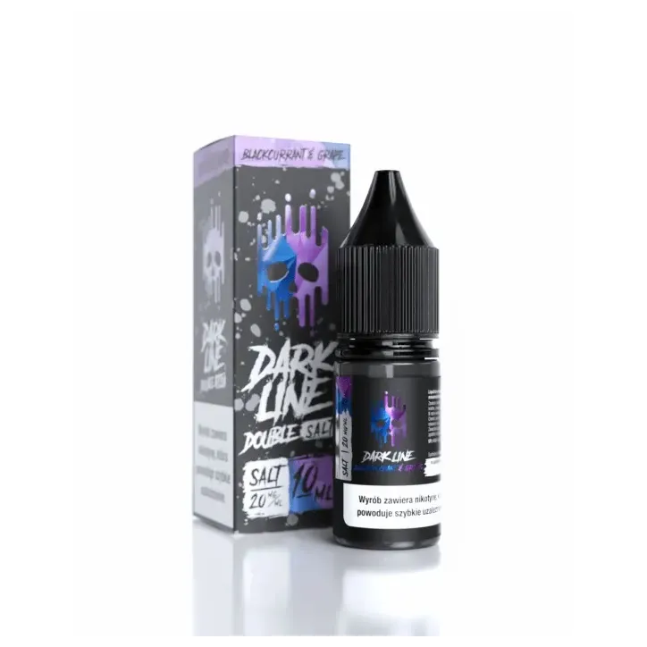 Liquid Dark Line Double Salt 10ml o smaku czarnej porzeczki i winogron, 20mg