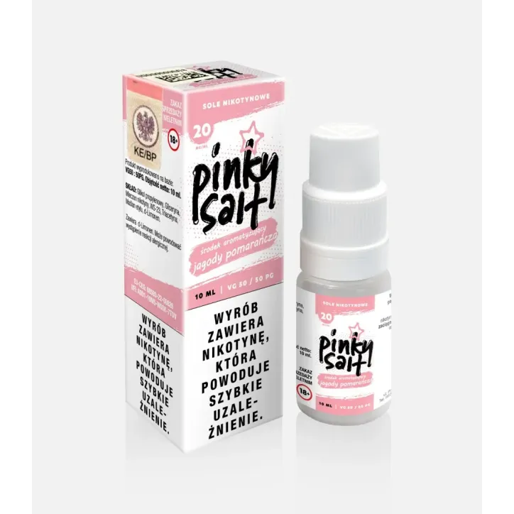 Liquid Pinky Vape Salt o smaku jagody i pomarańczy, 10ml, 20mg