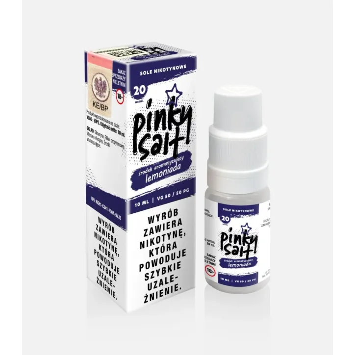 Liquid Pinky Vape Salt o smaku lemoniady - 10ml, 20mg