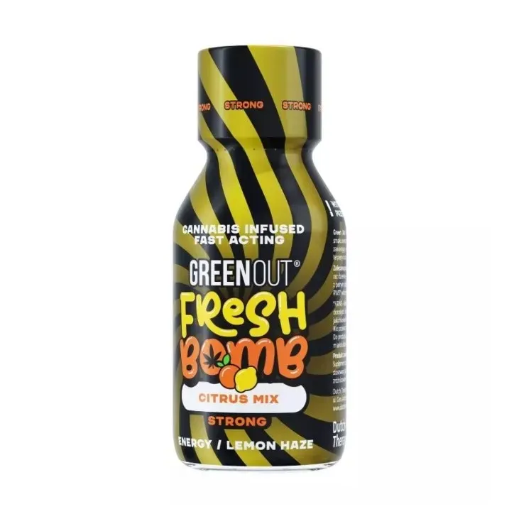 Shot Konopny GREEN OUT Fresh Bomb Citrus o smaku cytrusowym - Strong