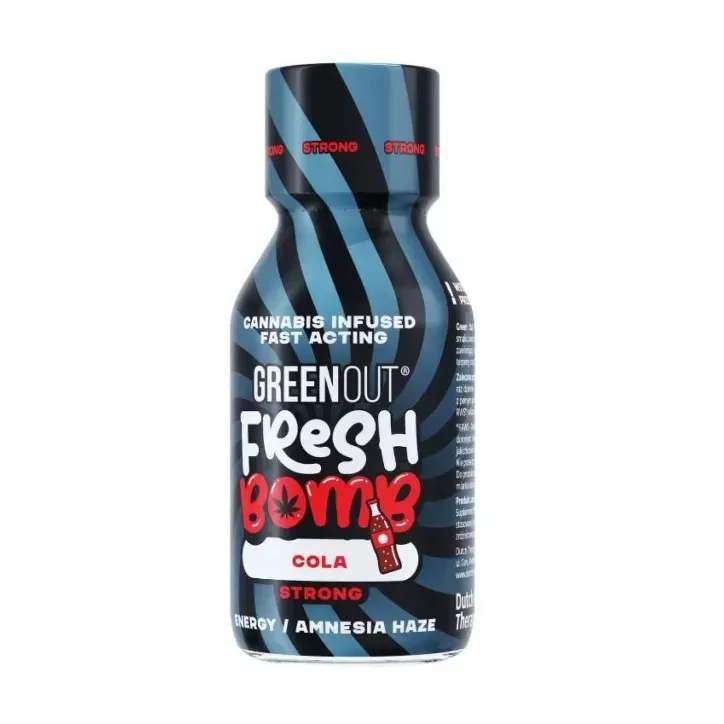 Shot Konopny GREEN OUT Fresh Bomb Cola o smaku Strong 60ml