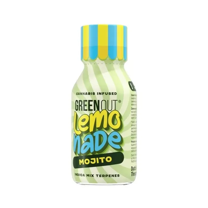 Shot Konopny GREEN OUT o smaku Lemonade Mojito w 60ml butelce