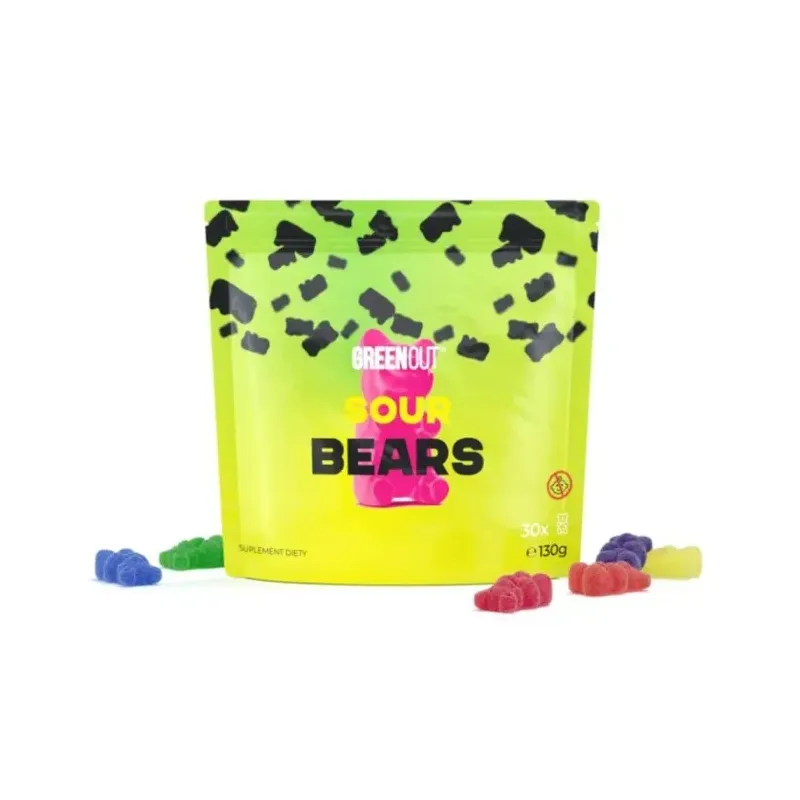 Żelki Konopne GREEN OUT 130g - Sour Bears -  -  - 49