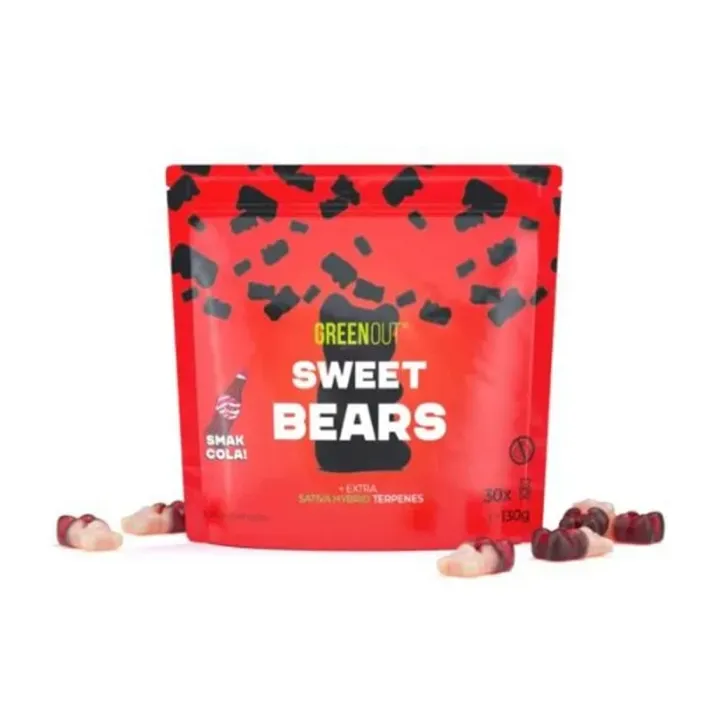 Żelki Konopne GREEN OUT 130g o smaku Cola - Sweet Bears