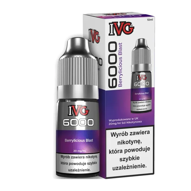 Liquid IVG 6000 Nicotine Salt 20mg / 10ml - Berrylicious Blas-22