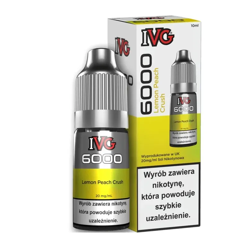 Liquid IVG 6000 Nicotine Salt 20mg / 10ml - Lemon Peach Crush-22