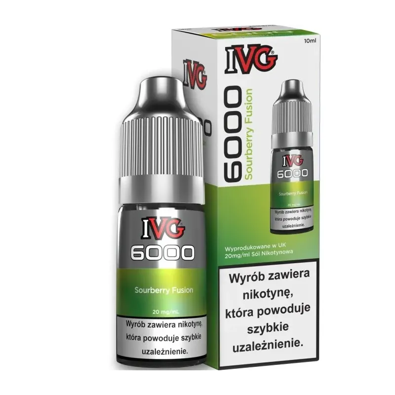 Liquid IVG 6000 Nicotine Salt 20mg / 10ml - Sourberry Fusion-22