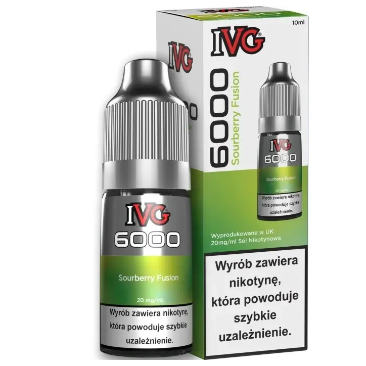 Liquid IVG 6000 Nicotine Salt 20mg w 10ml butelce o smaku Sourberry Fusion