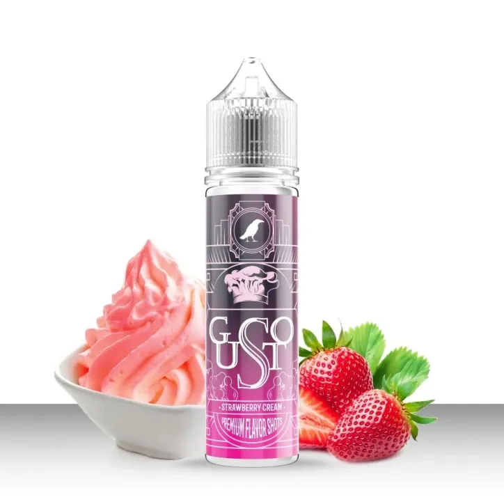 Longfill OMERTA 10ml liquidu o smaku Strawberry Cream w butelce 60ml