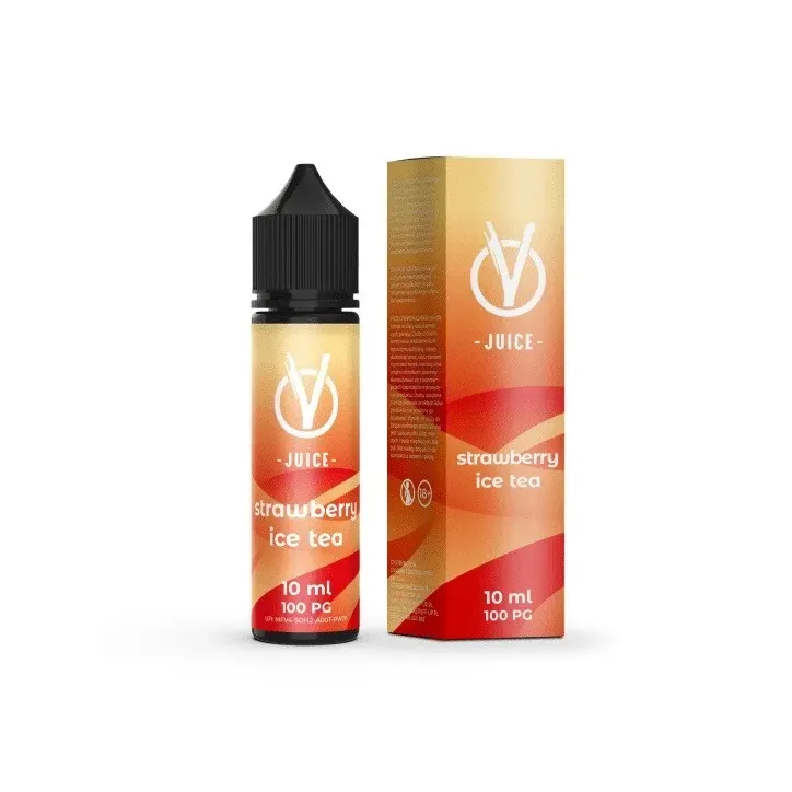 Longfill VBar VJuice o smaku Strawberry Ice Tea - 10ml liquidu w 60ml butelce