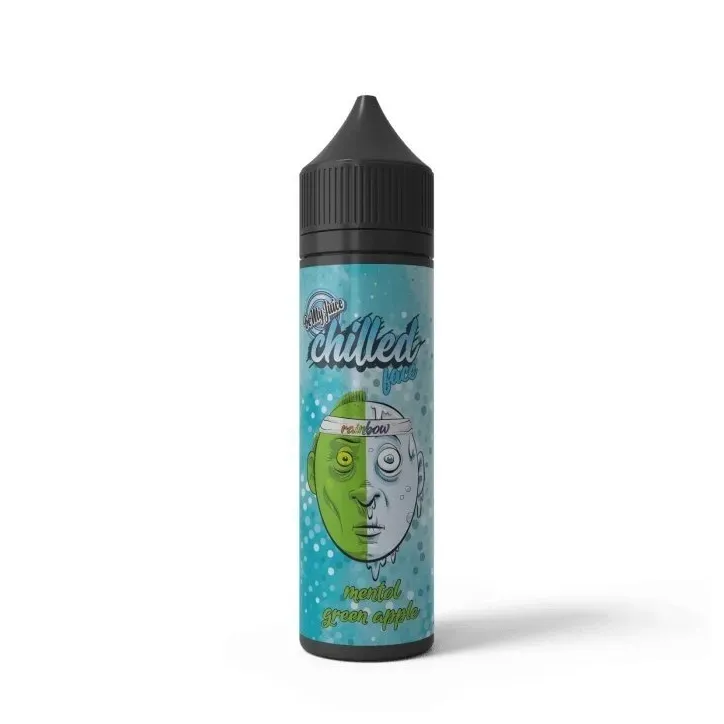 Longfill Chilled Face Rainbow 10ml liquidu w 60ml butelce o smaku Menthol Green Apple