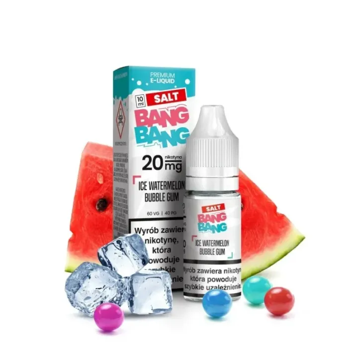 Liquid Bang Bang Salt 20mg o pojemności 10ml - smak lodowego arbuza z gumą balonową