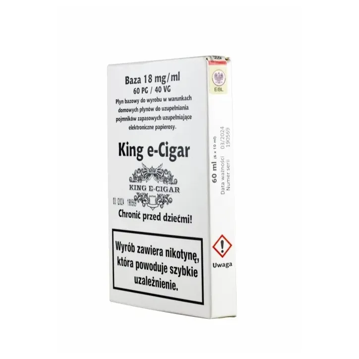 Baza shot nikotynowy King e-Cigar 60ml o mocy 18mg w proporcji 60/40